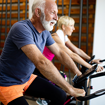 Couple exercising